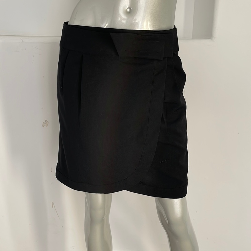 Dylan & Rose Florian Overlap Tulip Pocket Skirt Black  Size 6